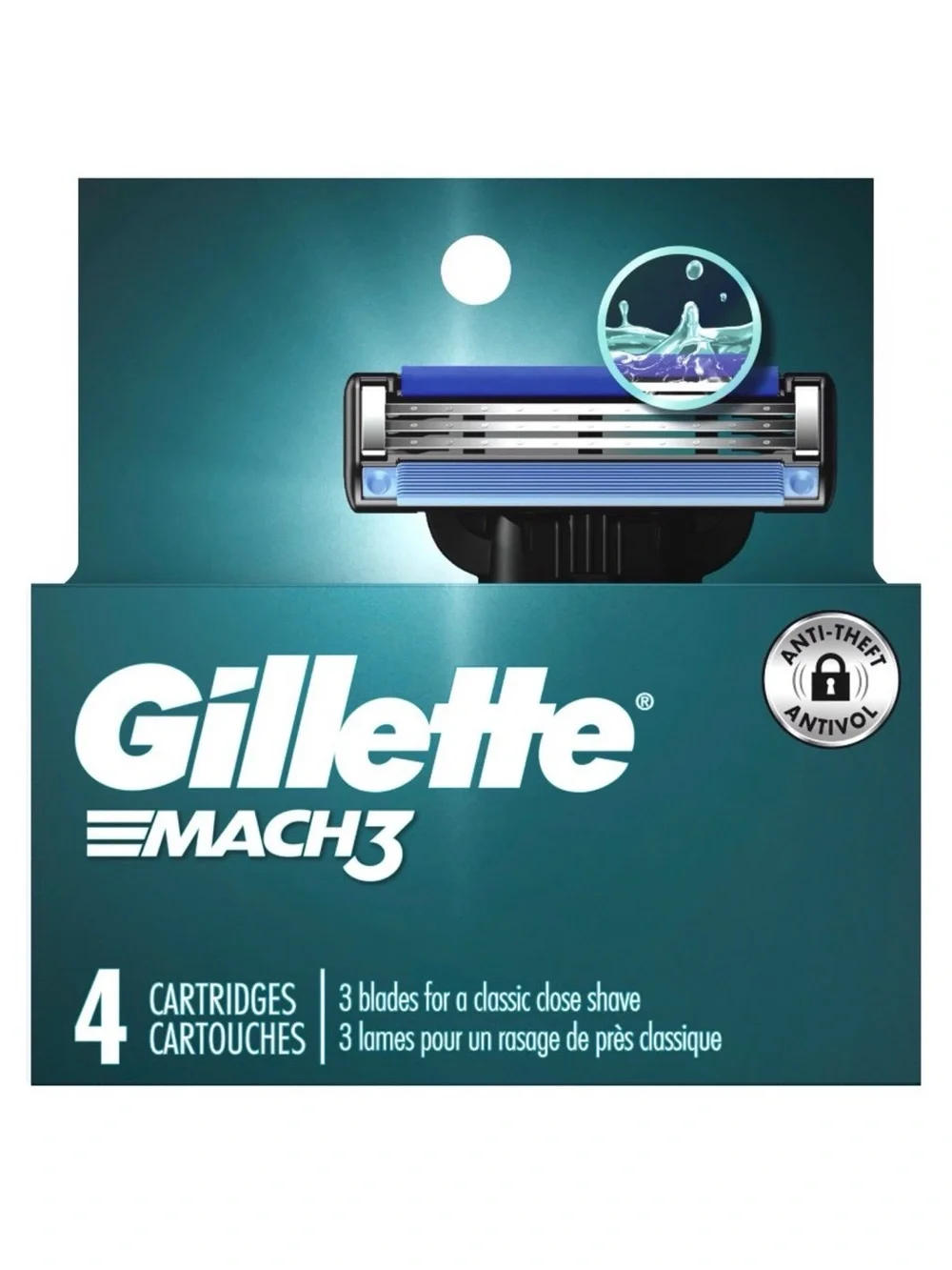 Gillette Mach 3 Refillable Razors 4 Pack